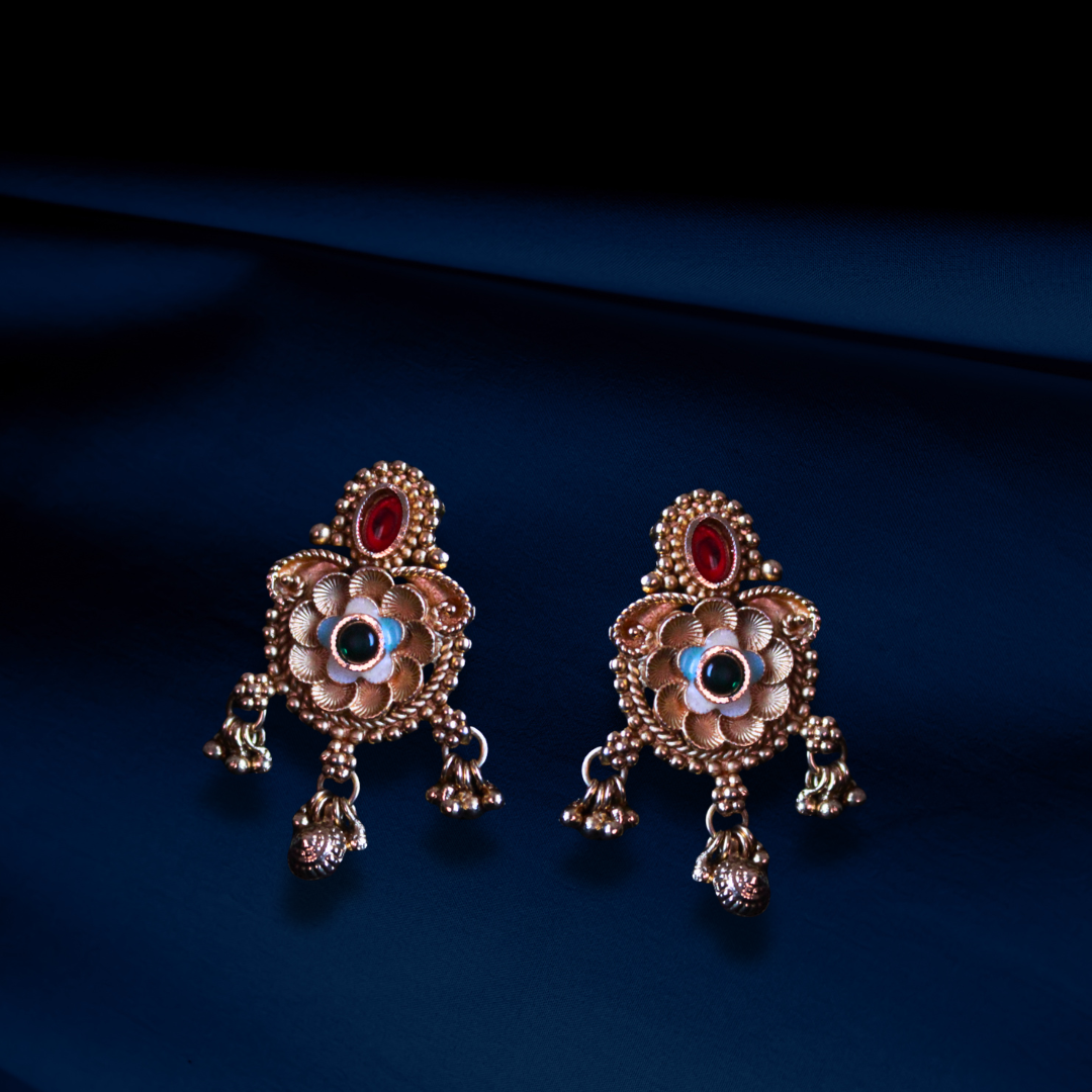 Gold Plated Kante Necklace Set with Pearl & Kundan Work