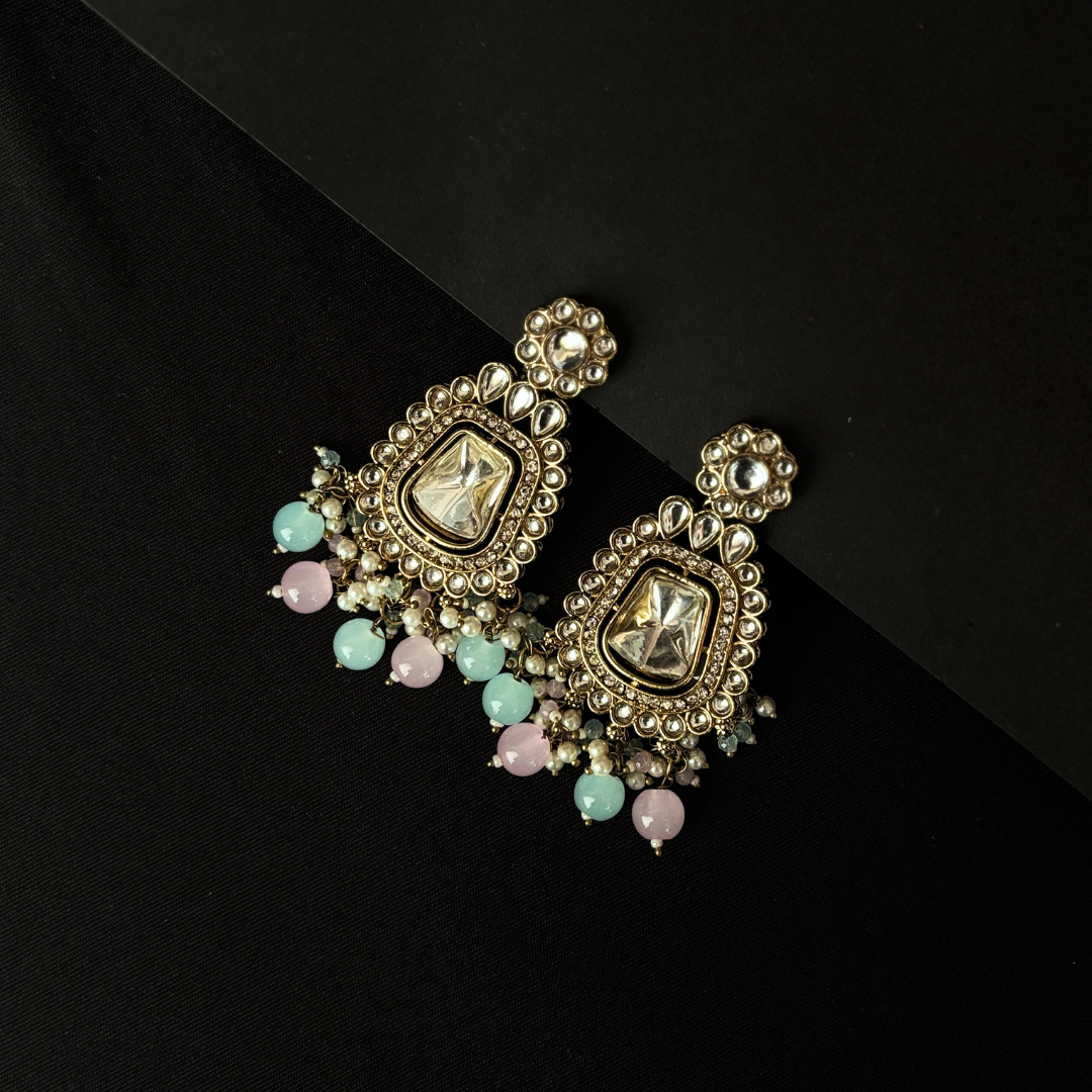 Kundan Studded Dangler Earrings