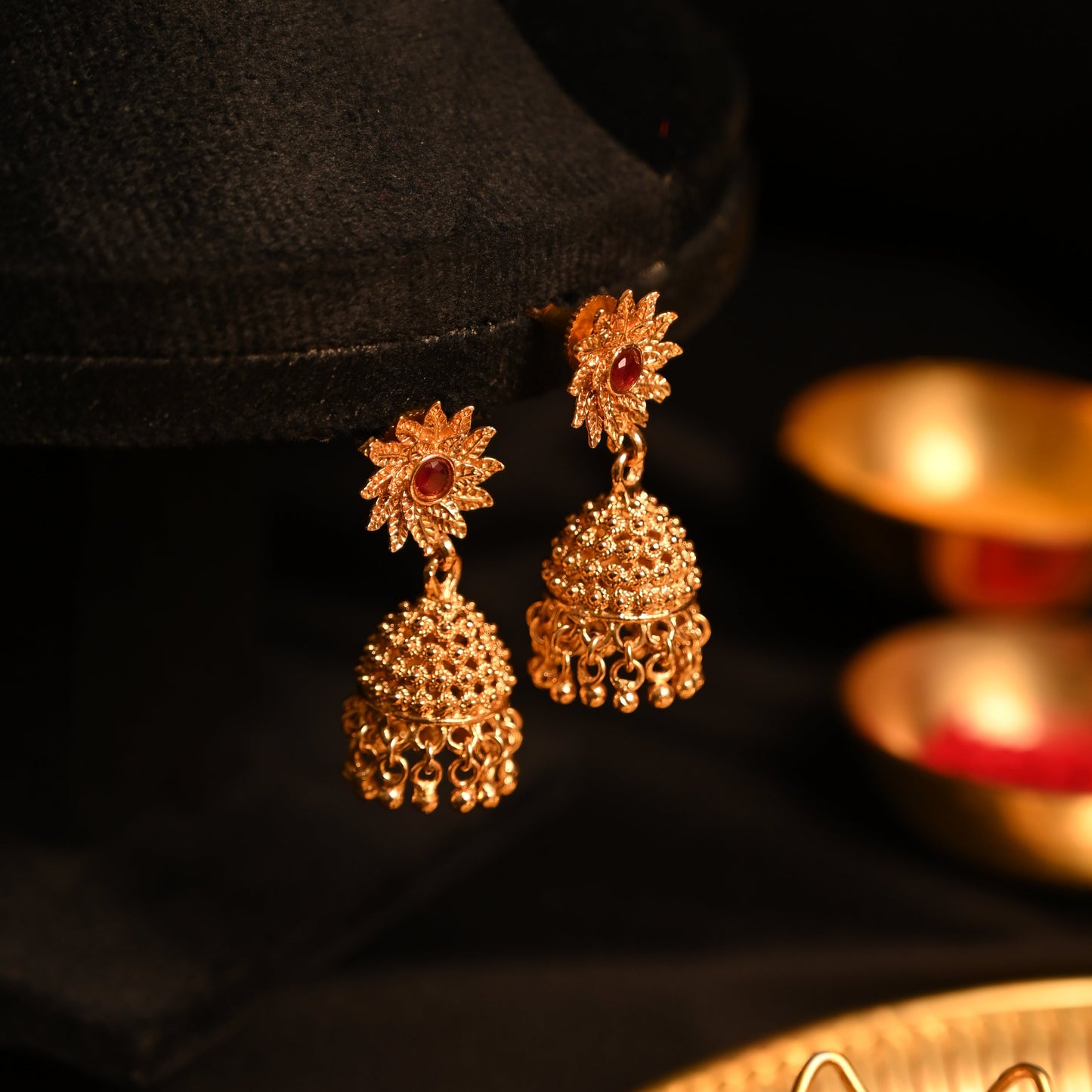 Regal gold beaded Mohanmala set
