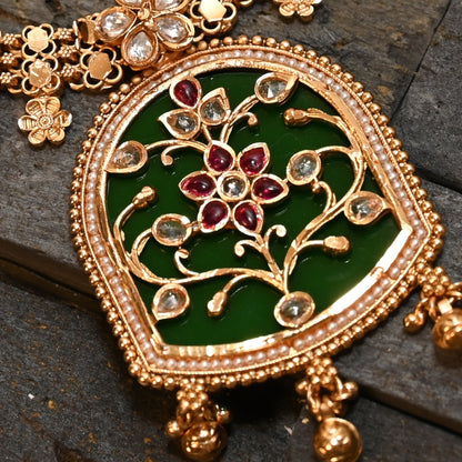 Rajwadi Meenakari Necklace