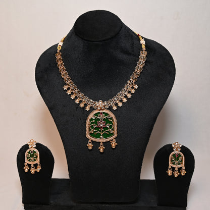 Rajwadi Meenakari Necklace