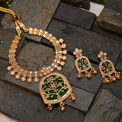 Rajwadi Meenakari Necklace