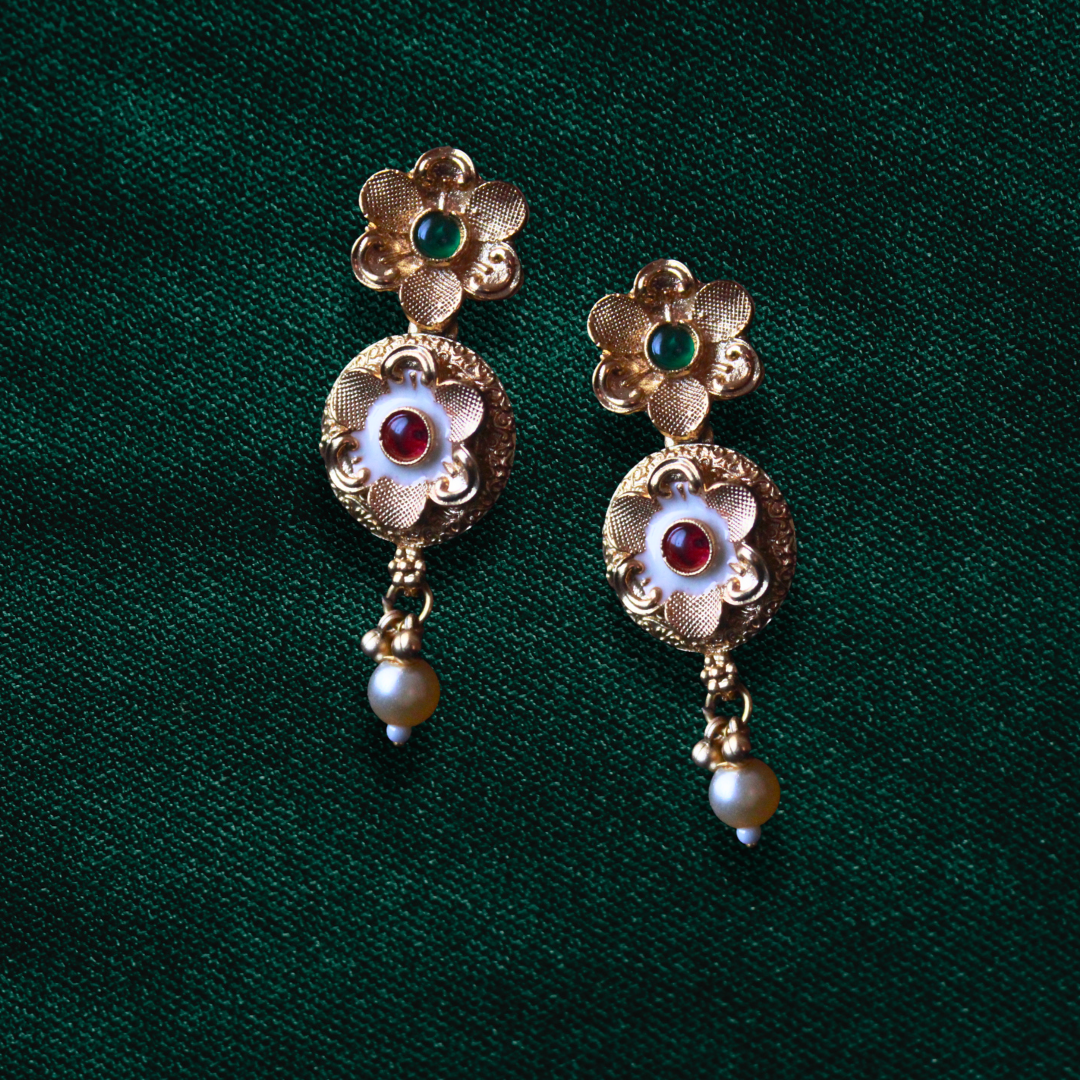 Antique Rajwadi Meenakari Necklace