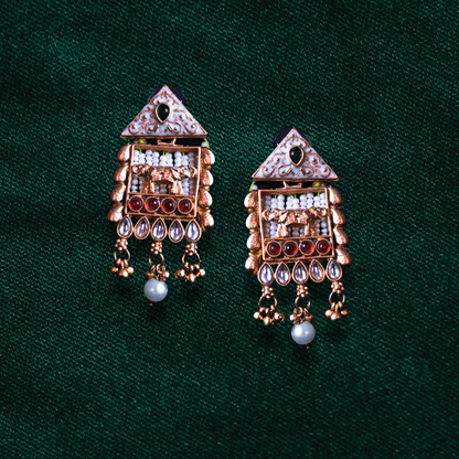 Antique Rajwadi Mala Pendant Set