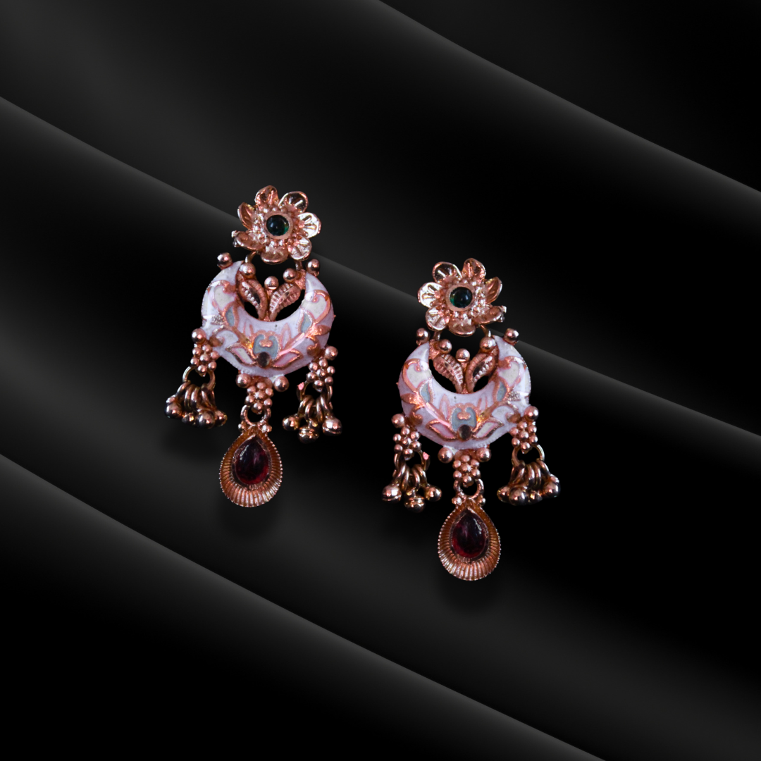 Gold plated Rajwadi Meenakari Necklace