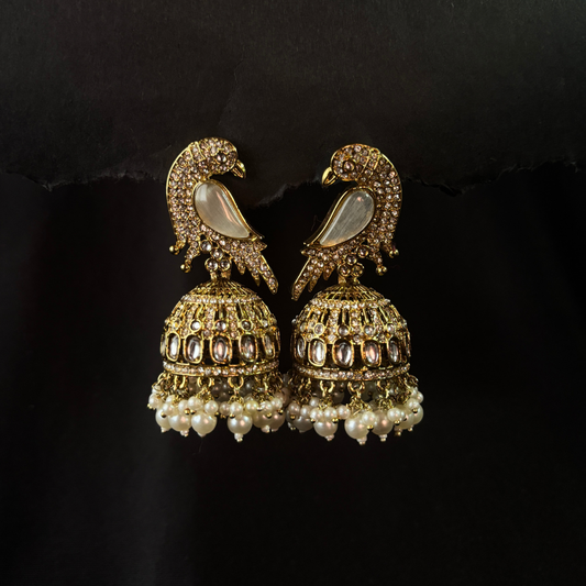 Peacock rose gold plated Earrings